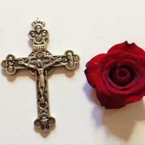 Vatican Cross Pendant From The Vatican (Check out The Back Too! Omgosh!)